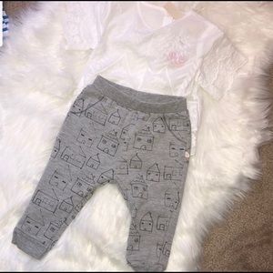 Zara baby girl house print joggers